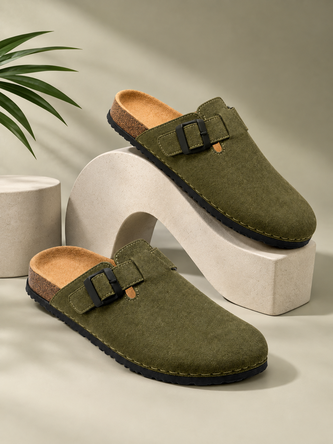 EVERGREEN BLISS - Daily Aesthetic Suede Clogs