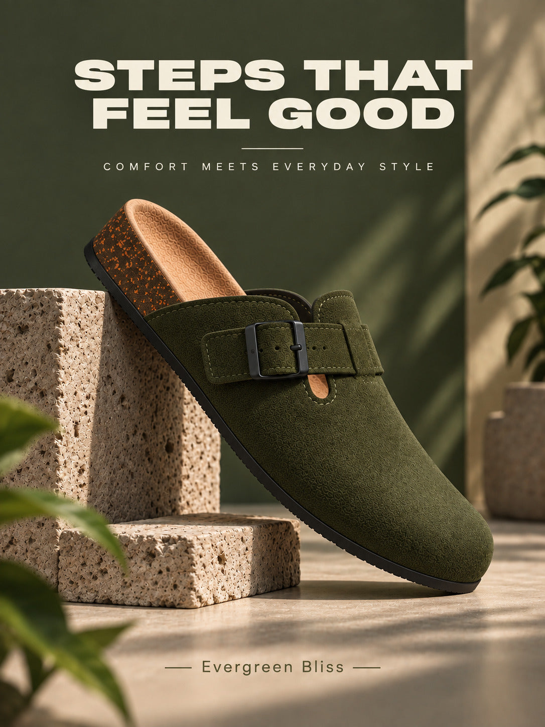 EVERGREEN BLISS - Daily Aesthetic Suede Clogs