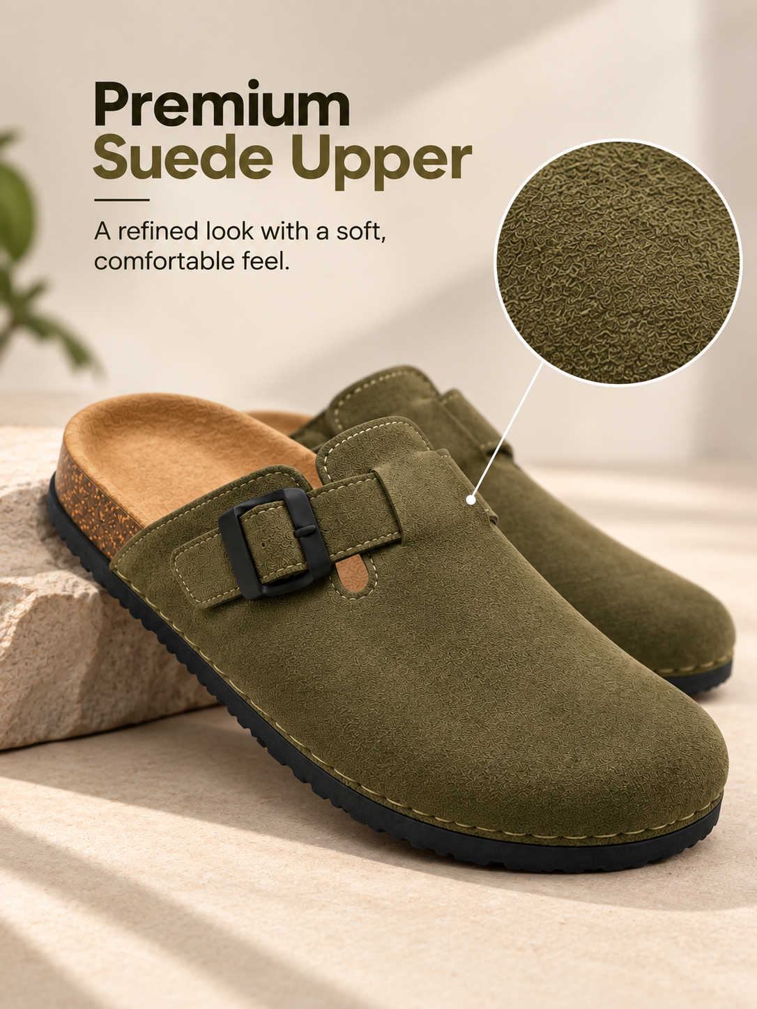 EVERGREEN BLISS - Daily Aesthetic Suede Clogs