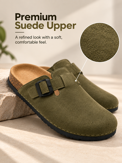 EVERGREEN BLISS - Daily Aesthetic Suede Clogs