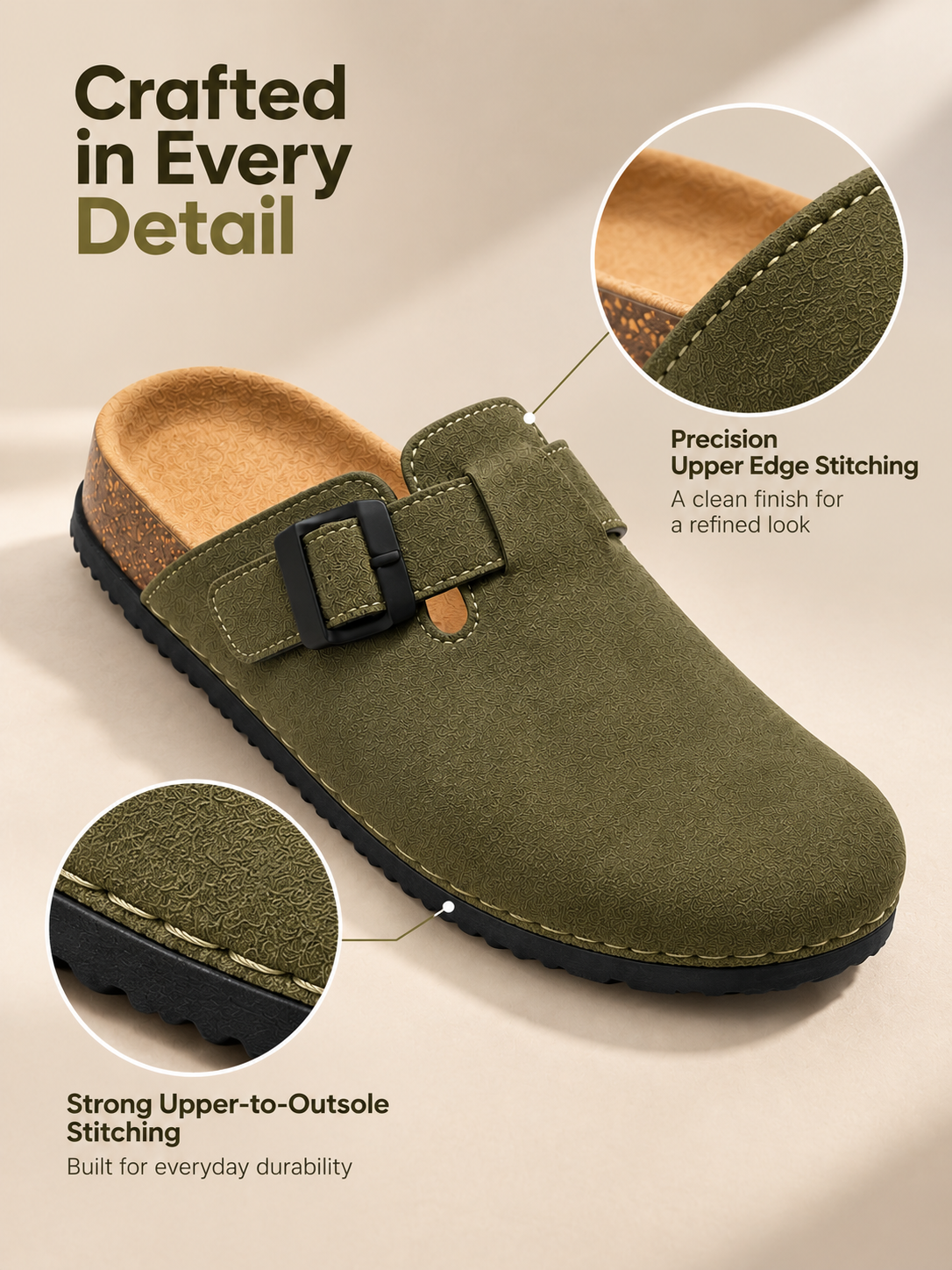 EVERGREEN BLISS - Daily Aesthetic Suede Clogs