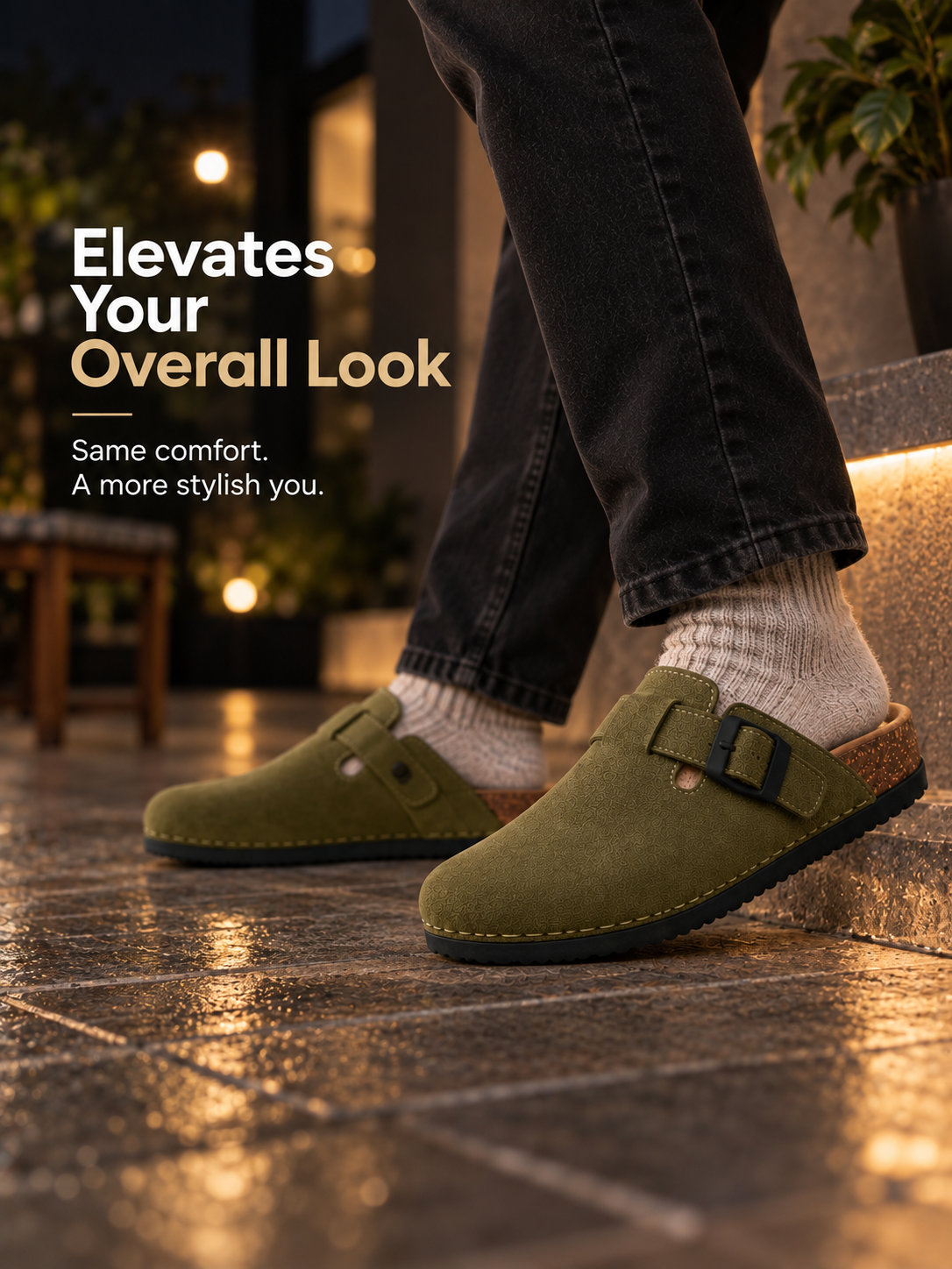 EVERGREEN BLISS - Daily Aesthetic Suede Clogs
